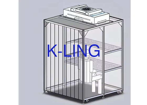 Phòng sạch có tường mềm tùy chỉnh với điều khiển PLC chiếu sáng bằng đèn LED và luồng khí có thể điều chỉnh