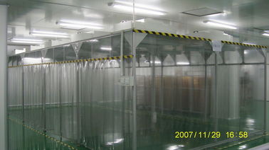 ISO8 Softwall Phòng sạch / Gian hàng luồng không khí dọc với Bộ lọc H14 HEPA
