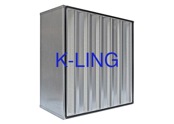 Khung kim loại Mini Pleat V Bank HEPA Air Filter Size Tùy chỉnh