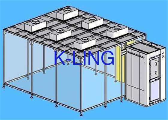 Phòng sạch không bụi lớp 100000 Softwall với FFU cho các giải pháp phòng sạch mô-đun