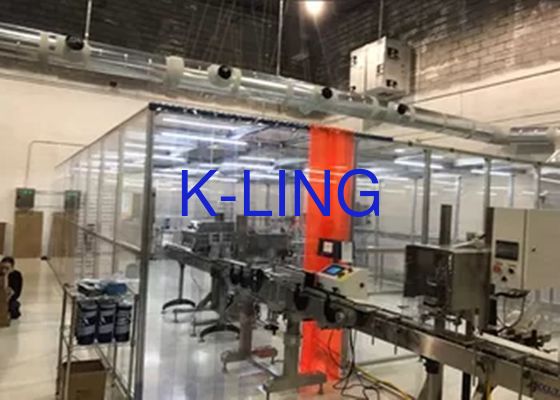 Lớp 10000 SUS 304 khung Softwall Phòng sạch cho sản xuất với tường plexiglass