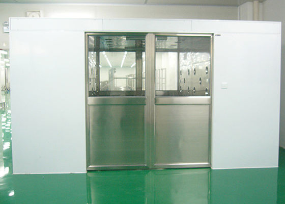 Cửa trượt tự động thổi ba bên Hầm buồng tắm gió Cấp 100 Mức độ sạch